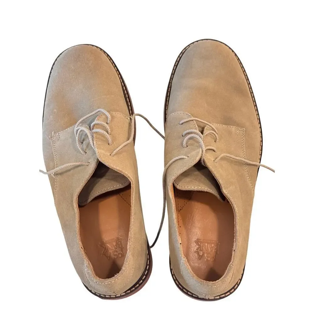 👞 Jos. A. Bank Tan Suede Derby Shoes | Men's 9.5M | Full Leather Upper 👞